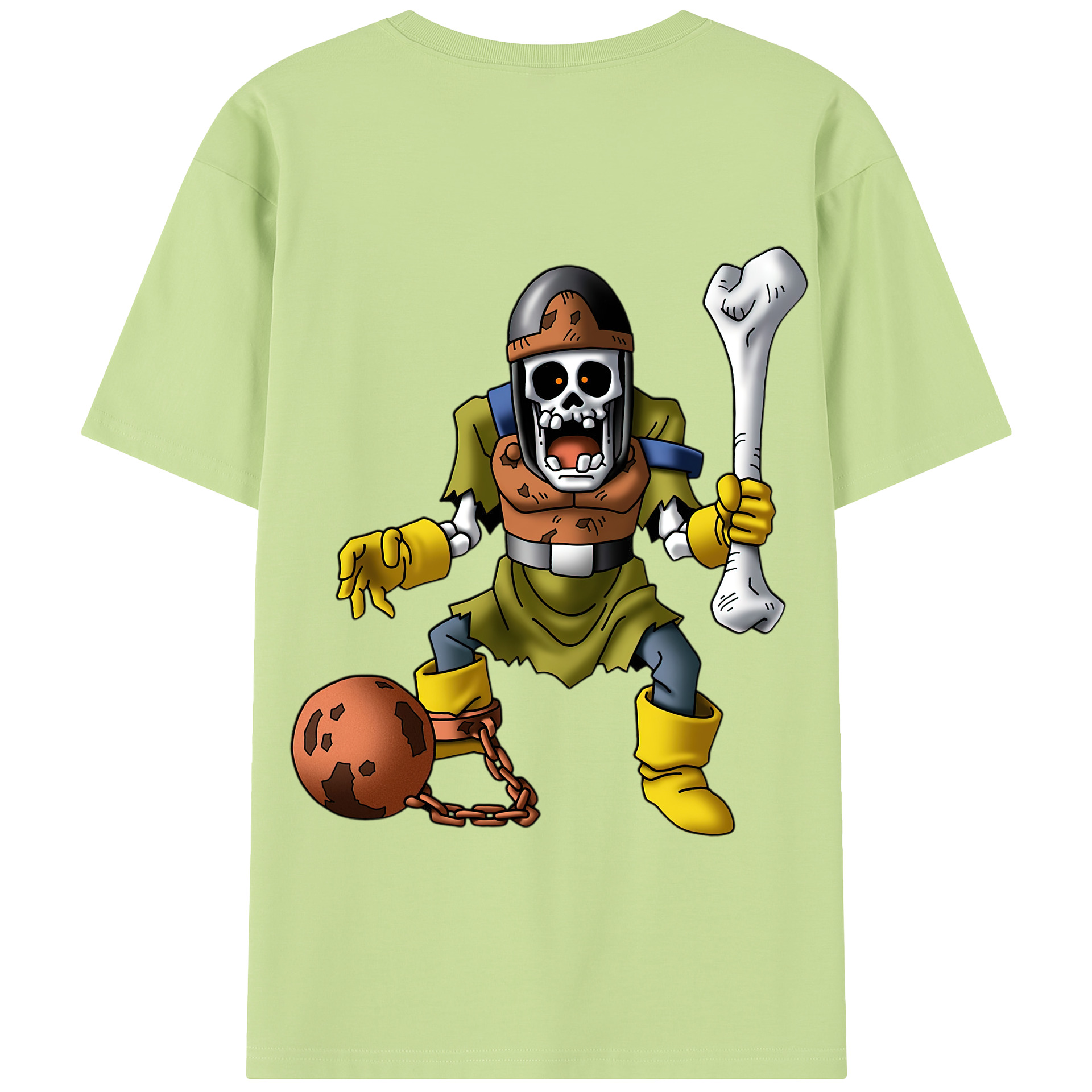 （画像用） ドラゴンクエスト Doragon Kuesuto Dragon Quest 綿100％半袖Tシャツ（背面プリント）